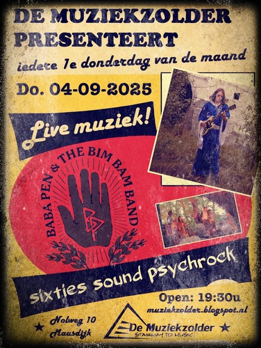250820 Baba Pen en The Bimbam Band Muziekzolder Poster